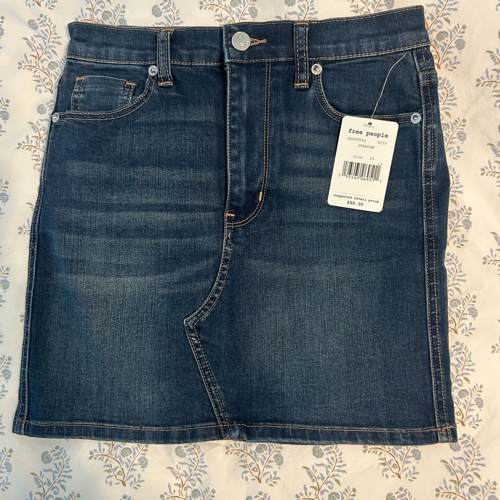 Free People Blue Denim Skirt Size 25